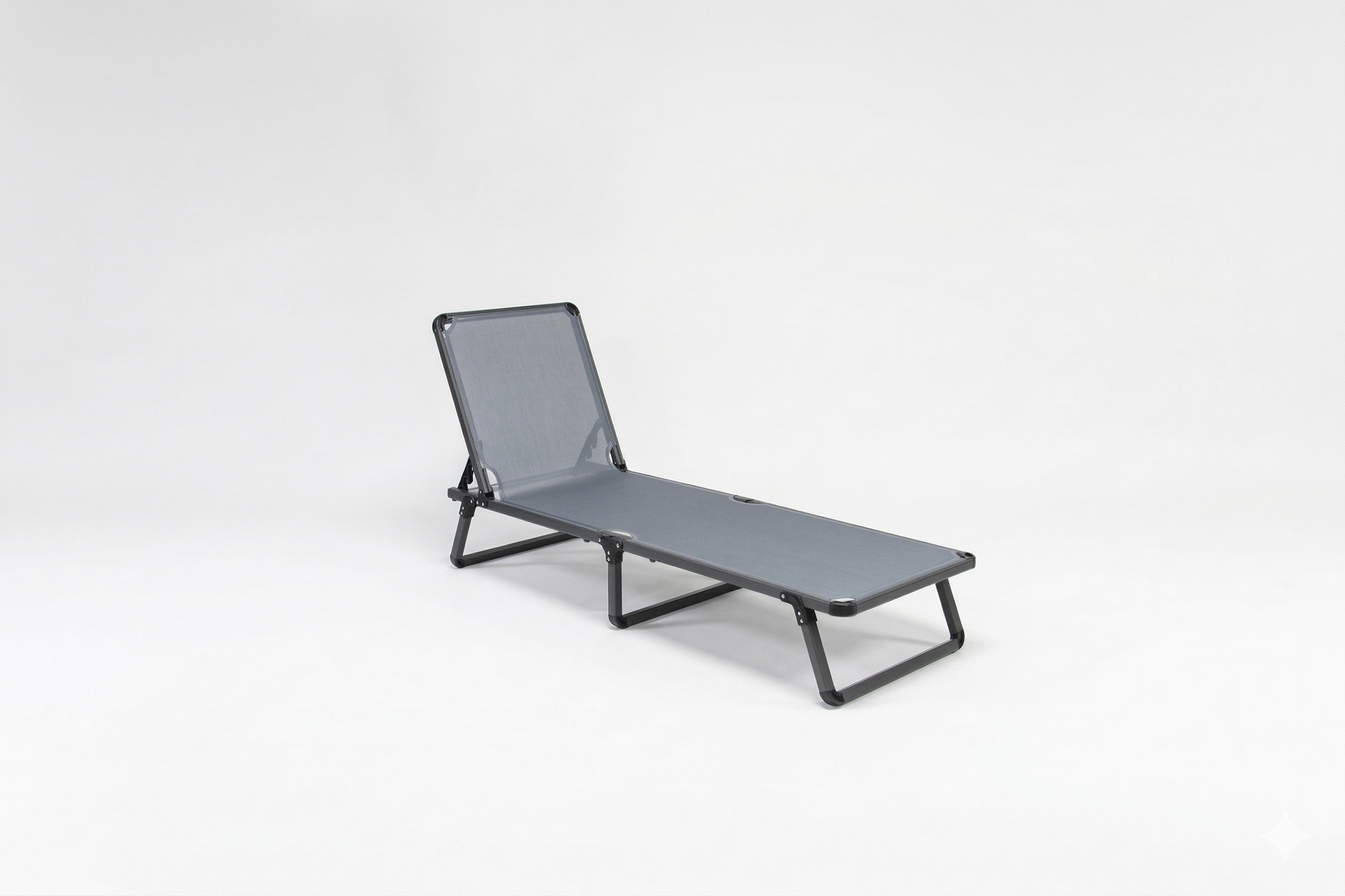 Bosphorus Folding Sun Lounger, Anthracite frame, Jeans sling [Anthracite / Jeans]