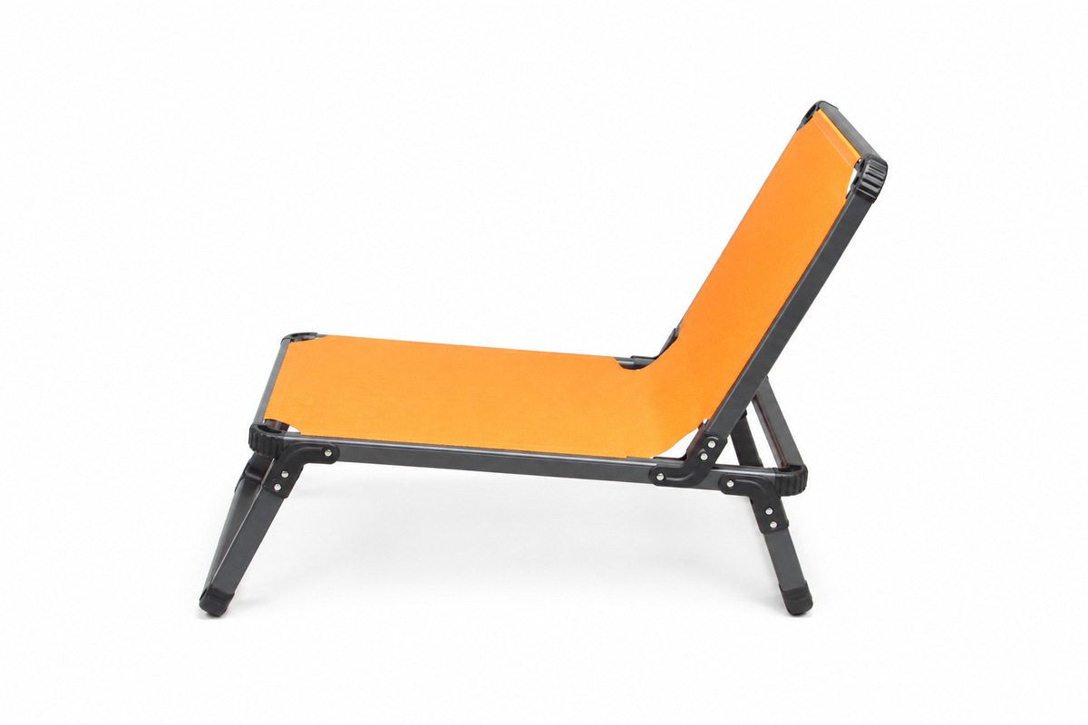 ChillGo Folding Lounge Chair, Anthracite frame, Carrot sling [Anthracite / Carrot]
