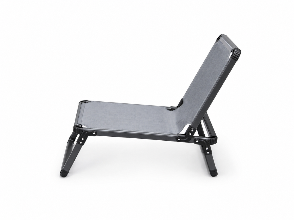 ChillGo Folding Lounge Chair, Anthracite frame, Jeans sling [Anthracite / Jeans]