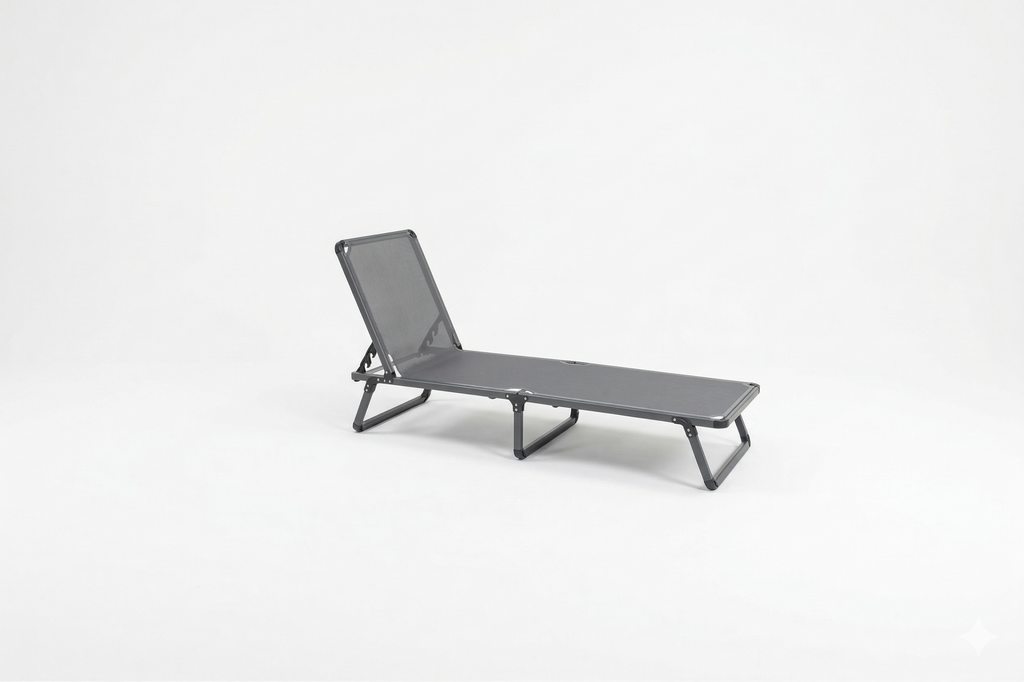 Bosphorus Folding Sun Lounger, Anthracite frame, Anthracite sling [Anthracite / Anthracite]