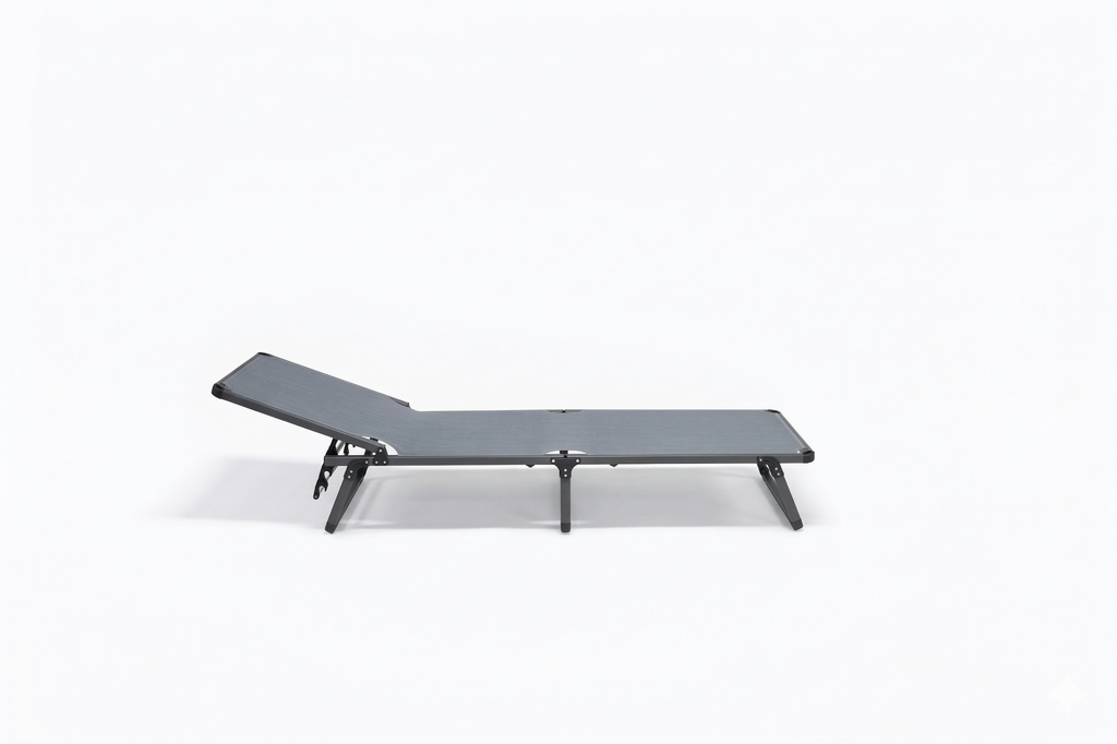 Bosphorus Folding Sun Lounger, Anthracite frame, Jeans sling [Anthracite / Jeans]