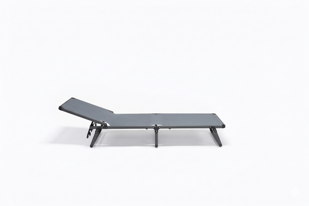 Bosphorus Folding Sun Lounger, Anthracite frame, Jeans sling [Anthracite / Jeans]