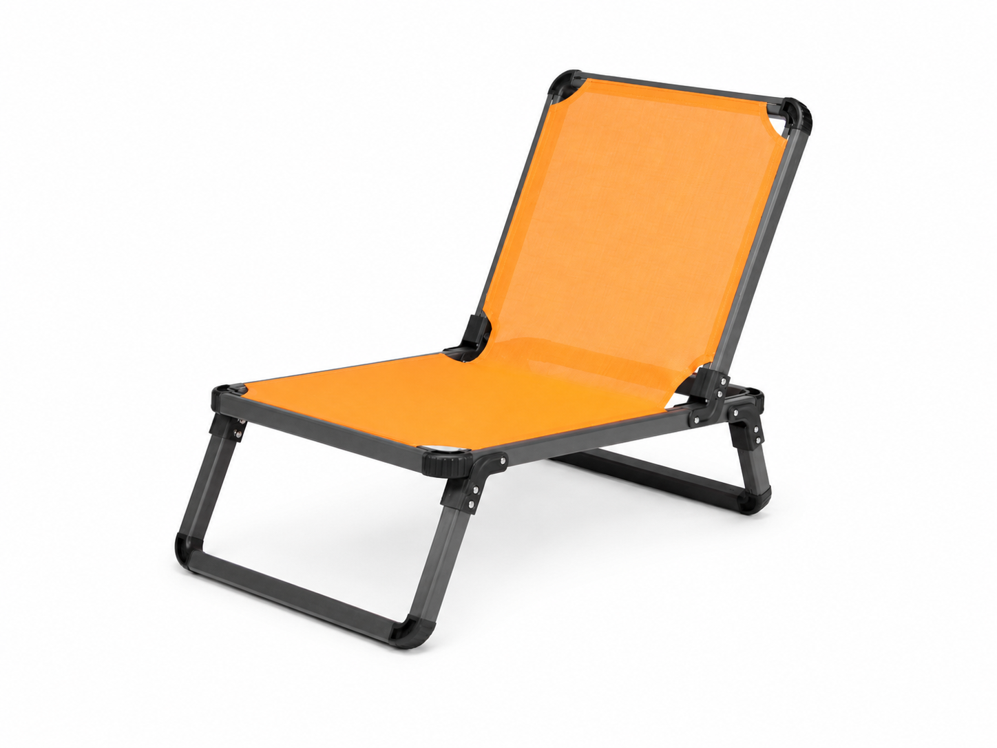 ChillGo Folding Lounge Chair, Anthracite frame, Carrot sling [Anthracite / Carrot]
