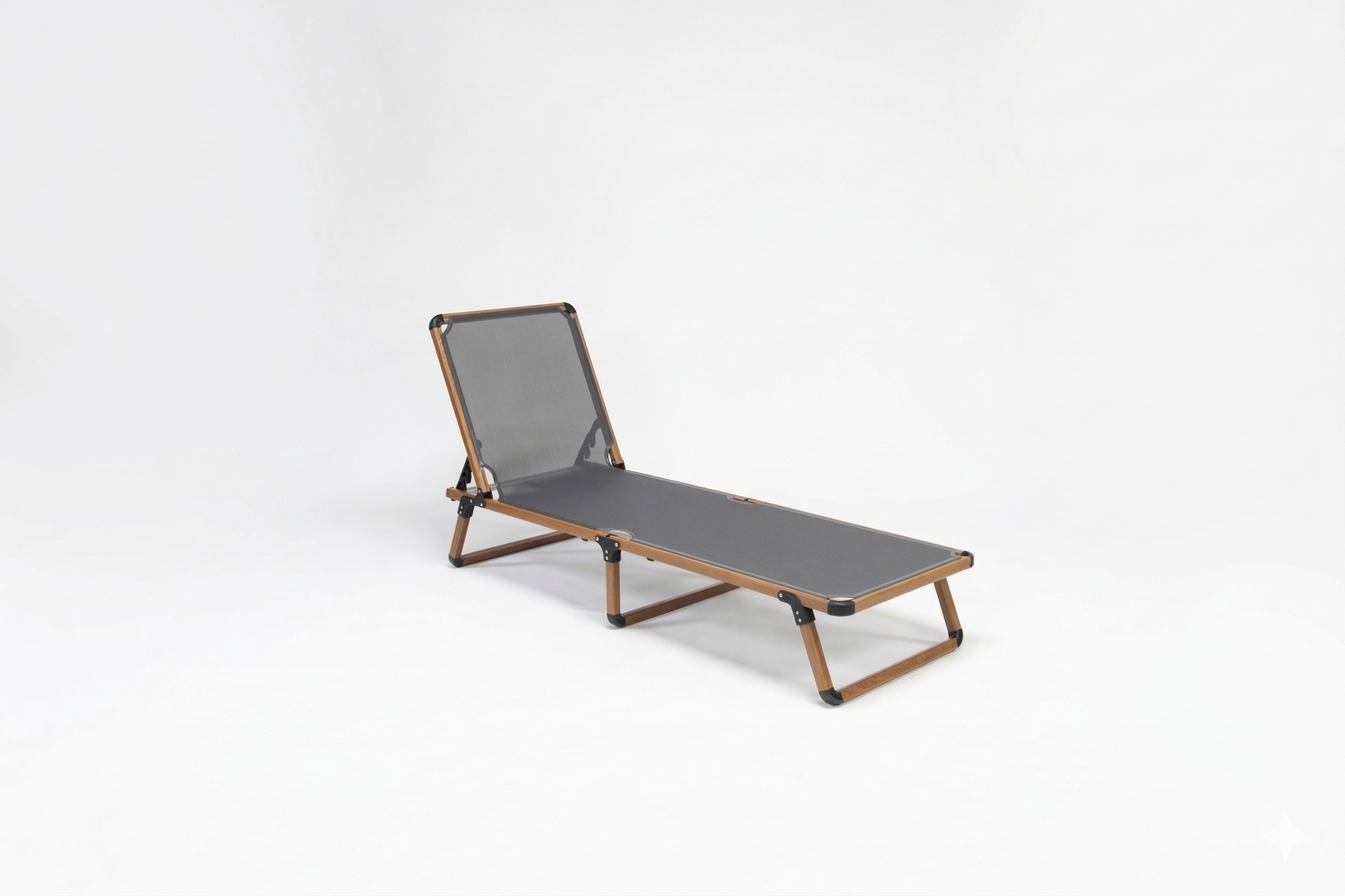 Bosphorus Folding Sun Lounger, Teak frame, Anthracite sling [Teak / Anthracite]