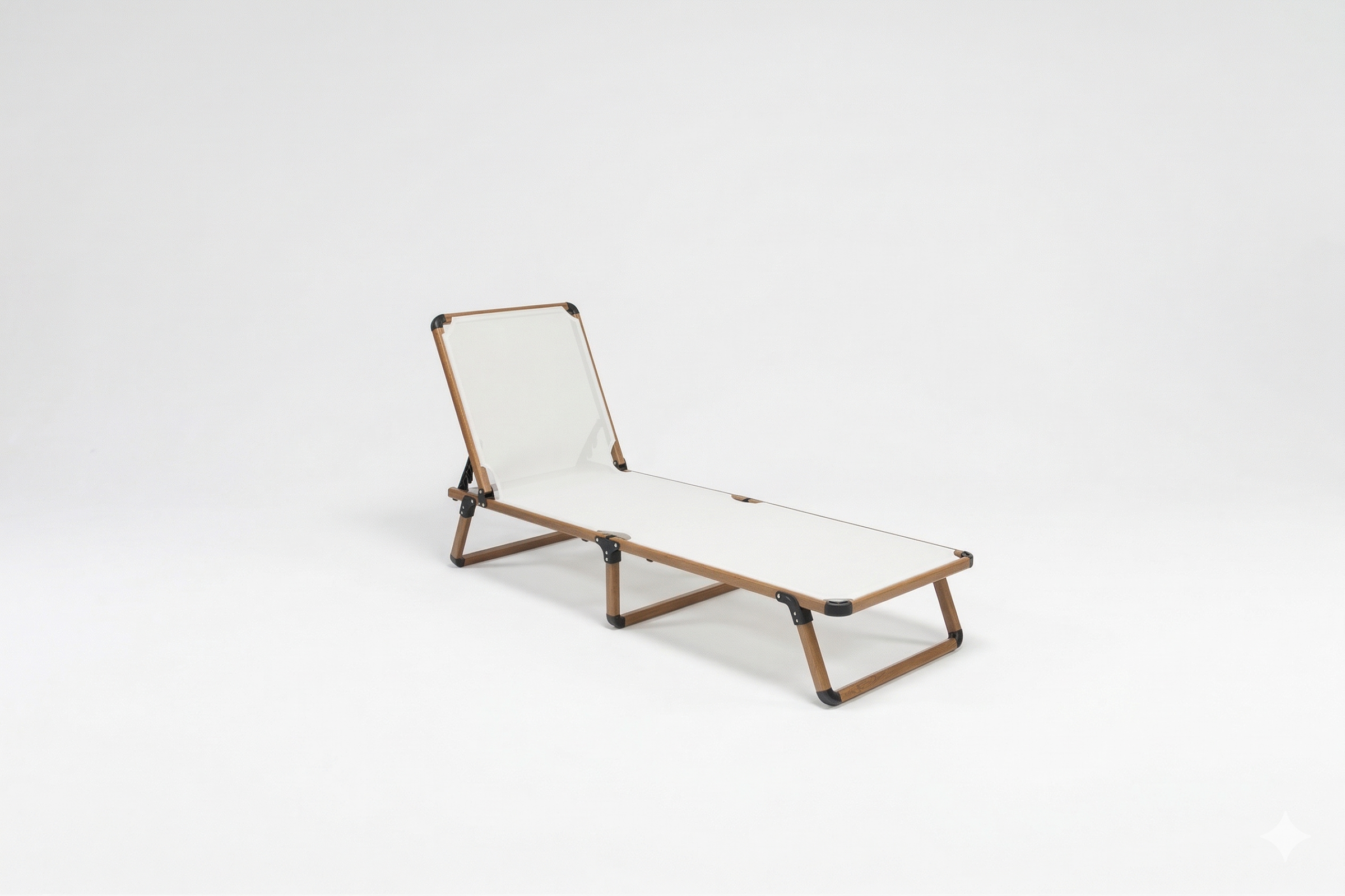Bosphorus Folding Sun Lounger, Teak frame, Latte sling [Teak / Latte]