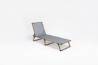 Bosphorus Folding Sun Lounger, Teak frame, Jeans sling [Teak / Jeans]