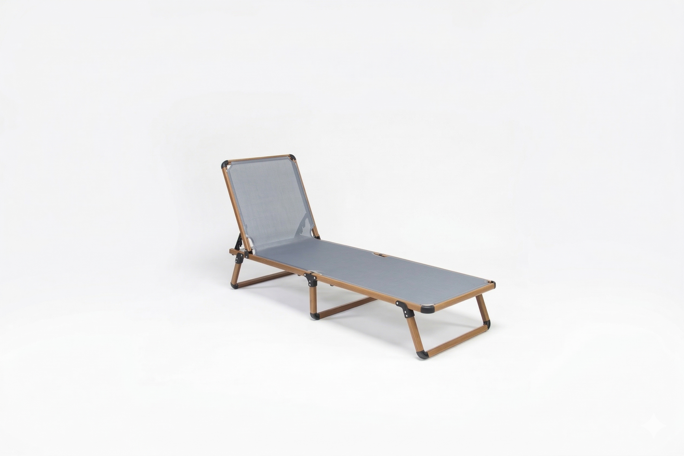 Bosphorus Folding Sun Lounger, Teak frame, Jeans sling [Teak / Jeans]