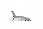 Bosphorus Folding Sun Lounger, Teak frame, Jeans sling [Teak / Jeans]