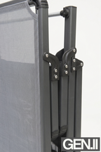 Bosphorus Folding Sun Lounger, Anthracite frame, Jeans sling [Anthracite / Jeans]