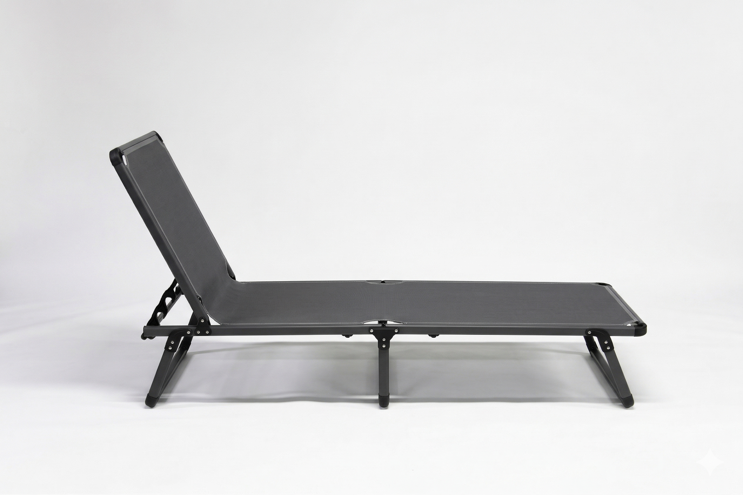 Bosphorus Folding Sun Lounger, Anthracite frame, Anthracite sling [Anthracite / Anthracite]