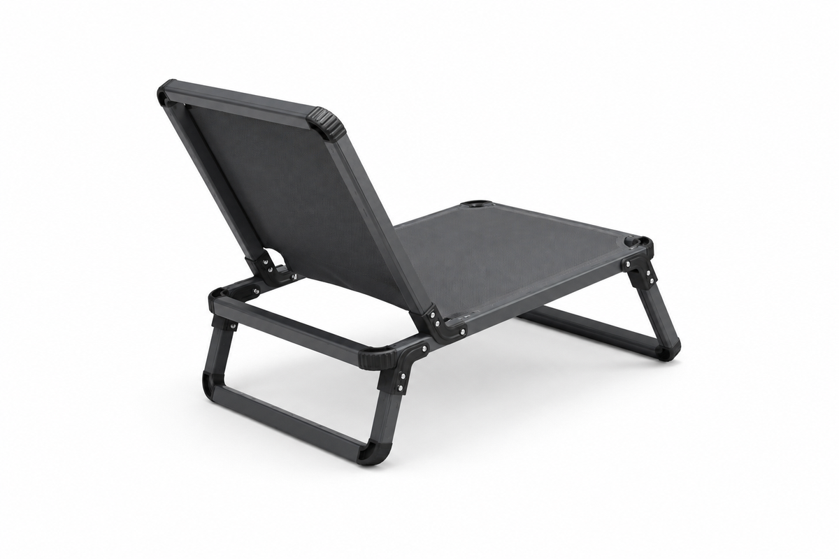 ChillGo Folding Lounge Chair, Anthracite frame, Anthracite sling [Anthracite / Anthracite]