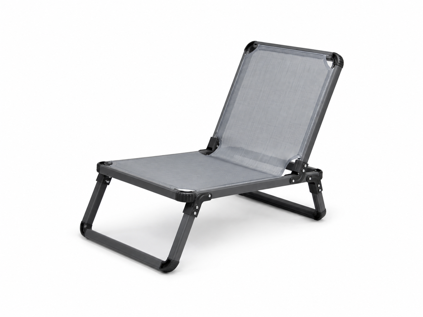 ChillGo Folding Lounge Chair, Anthracite frame, Jeans sling [Anthracite / Jeans]