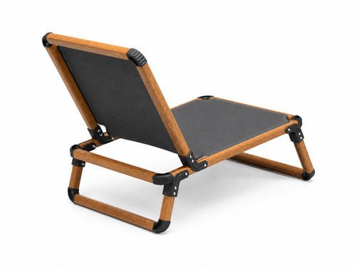 ChillGo Folding Lounge Chair, Teak frame, Anthracite sling [Teak / Anthracite]